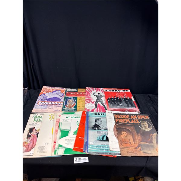 18 Pcs of Vintage Sheet Music