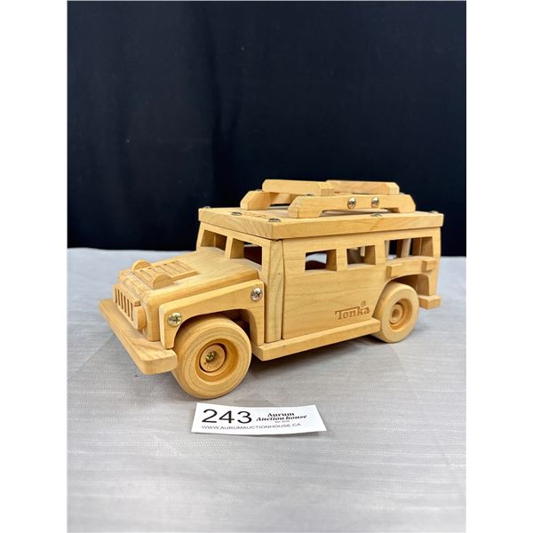 Vintage Wooden Tonka Truck Hummer - 11" Long
