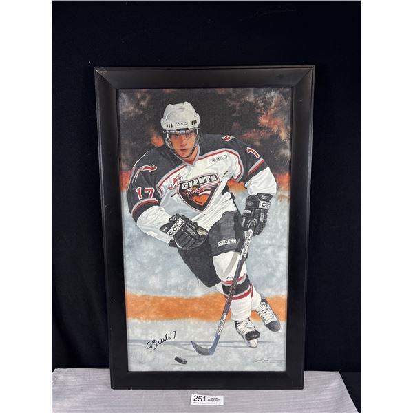 Limited Edition Framed Signed Print Vancouver Giants Gilbert Brule 17"x27" No Shipping
