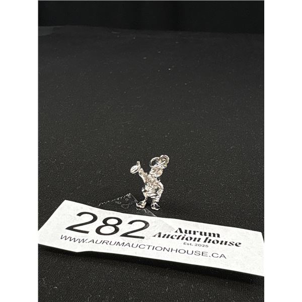 A Heavy Donald Duck Sterling Pendant/Charm