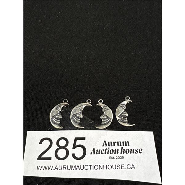 4 Sterling Man in The Moon Charms