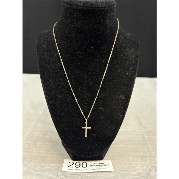 Vintage Sterling Cross on Chain