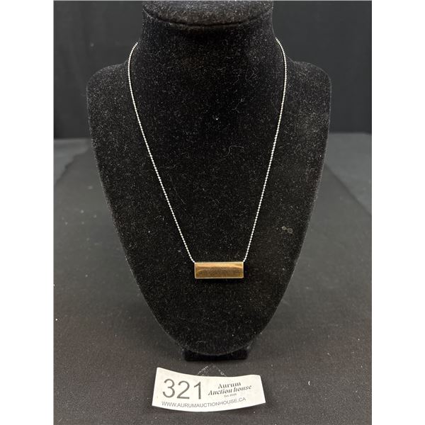 Modern Silver Necklace Unmarked