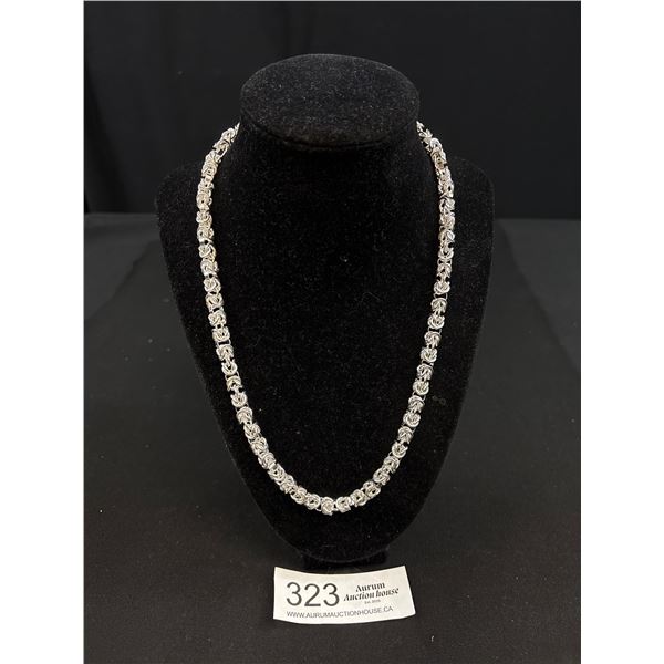 Silver Plated Link Chain Necklace, Marked 925 20" Length Toggle Closure Condition Just Like New
