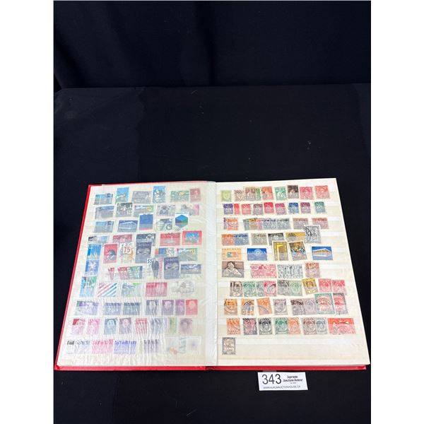 Vintage Unisafe Stampbook full of stamps