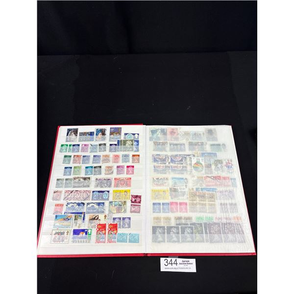 Vintage Unisafe Stampbook full of stamps