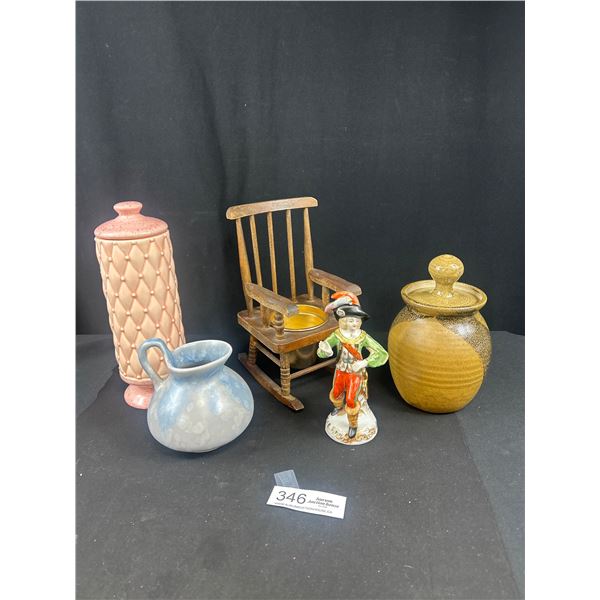 Vintage Home Décor Lot of Lidded Jugs and figurine etc