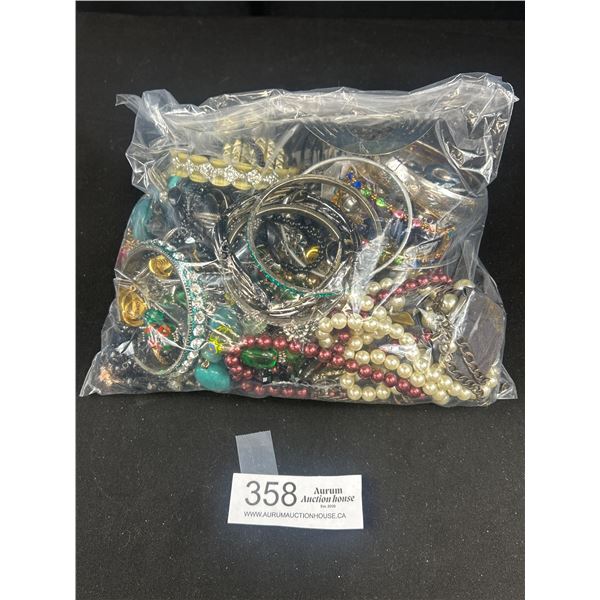 Nice Large Bag Lot of Wearable Vintage Costume Jewelry