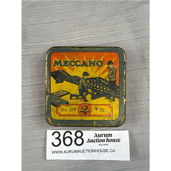 1930s "Meccano" Tin (Great Graphics) Excellent Condition