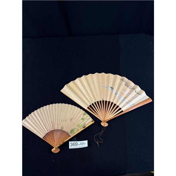 2 1930s-60s HandPainted Japanese Bamboo