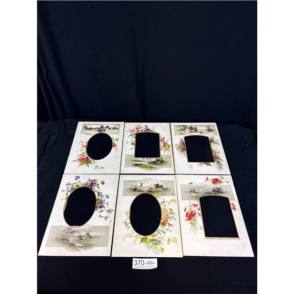 6 Victorian Photo Album Frames Circa 1890-1900