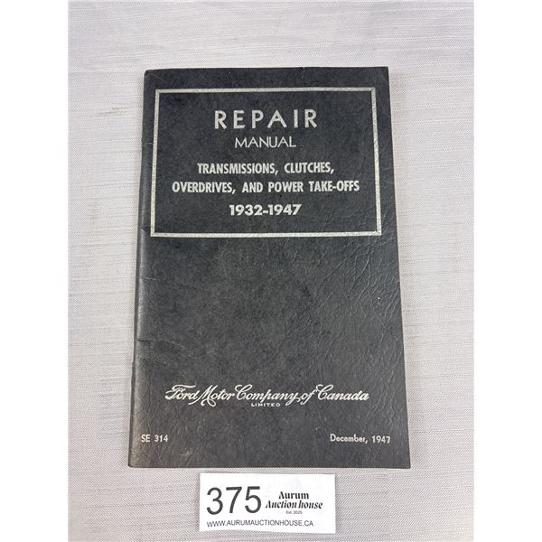 1947 Ford Motor Co. Repair Manual (Great Cond)
