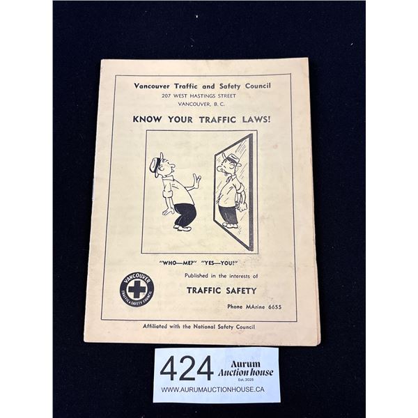 An Early (Red Cross) Vancouver Traffic Safety Council Booklet (1940s?)