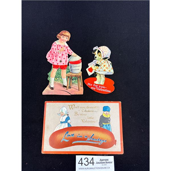 3 Vintage Valentine Cards