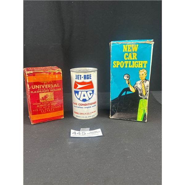 Vintage Automotive Lot Car Spotlight & Gas Conditioner etc