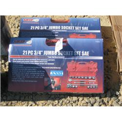 21 Pc. 3/4" Dr. Ratchet And Socket Sets