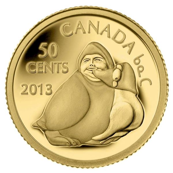 2013 50¢ Canadian Inuit Art - Pure Gold Coin.  Tax Exempt.