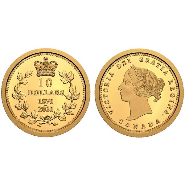 2020 $10 Dominion of Canada - Pure Gold Coin.   Tax Exempt.