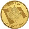 Image 1 : 2015 50¢ Maple Leaf - Pure Gold Coin.  Tax Exempt.