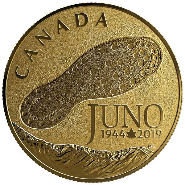 2019 $100 75th Anniversary of the Normandy Campaign D - Day at Juno Beach - 14K-Karat Gold Coin - 14