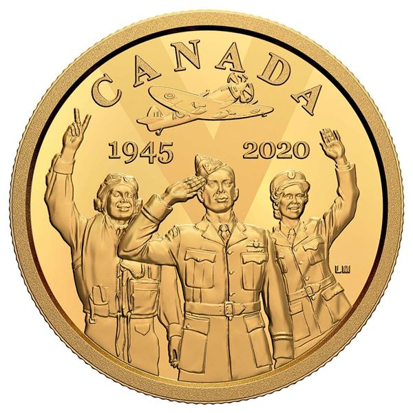 2020 $100 75th Anniversary of V-E Day - 14-Karat Gold Coin.   Tax Exempt.