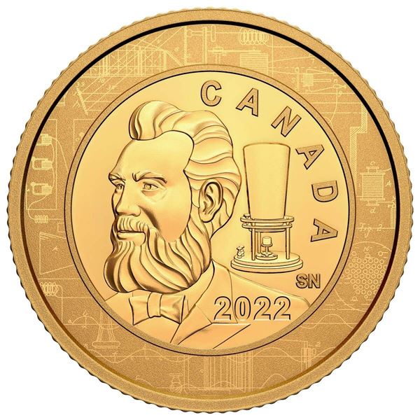 2022 $100 Alexander Graham Bell: Great Inventor - Pure Gold Coin.   Tax Exempt.