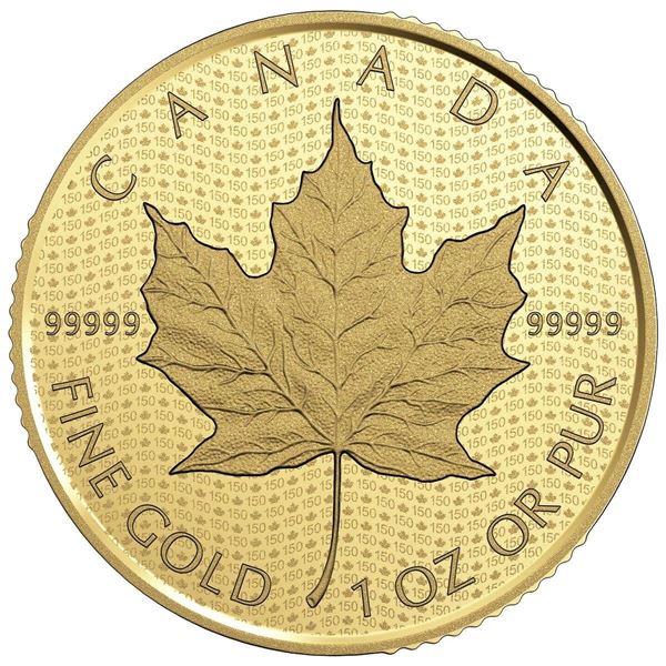 2017 $200 Canada 150: Iconic Maple Leaf - Pure Gold Coin.  Tax Exempt.