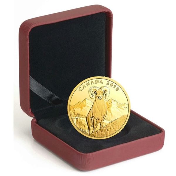 2018 $200 Bighorn Sheep - Pure Gold Coin.  No outter box.  Tax Exempt.