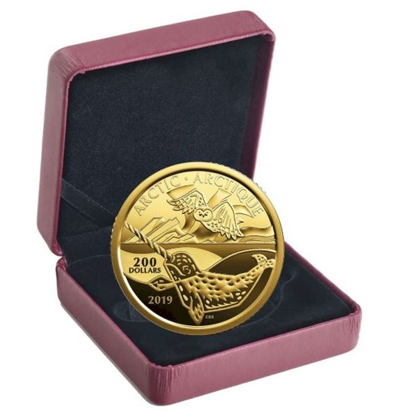 2019 $200 Canadian Coastal Symbols: The Arctic - Pure Gold Coin.  No outter box.  Tax Exempt.