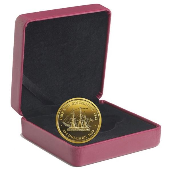 2019 $200 HMS New Brunswick 1843 - Pure Gold Coin.  No outter box.  Tax Exempt.