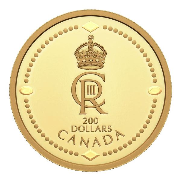 2023 $200 His Majesty King Charles III's Royal Cypher - Pure Gold Coin.  Tax Exempt.
