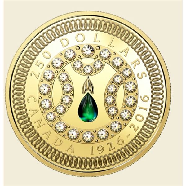2016 $250 Gold Proof Celebration of Her Majesty's 90th Birthday.  Tax Exempt.