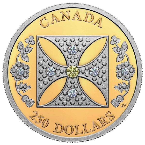 2022 $250 Her Majesty Queen Elizabeth II's Diamond Diadem - Pure Gold Coin.  Tax Exempt.