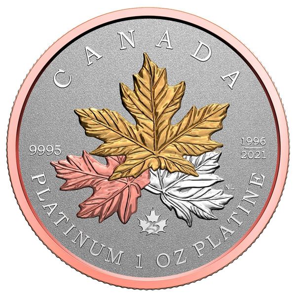2021 $300 A Tribute to the Maple Tree - Pure Platinum Coin.  Tax Exempt.