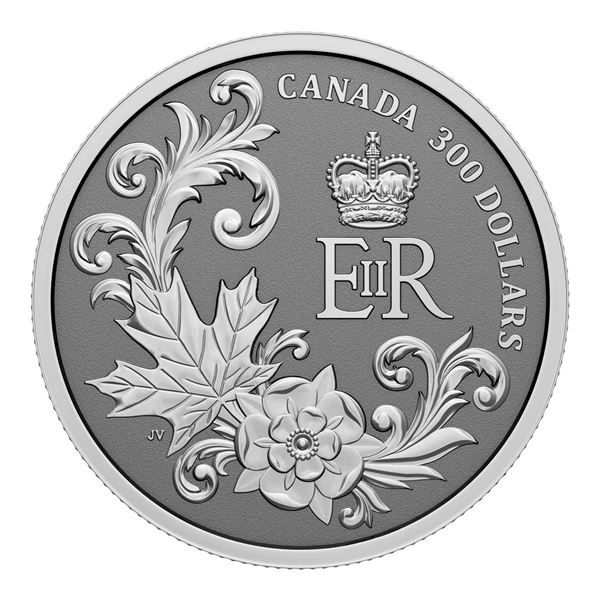 2022 $300 Queen Elizabeth II's Royal Cypher - Pure Platinum Coin.  Tax Exempt.