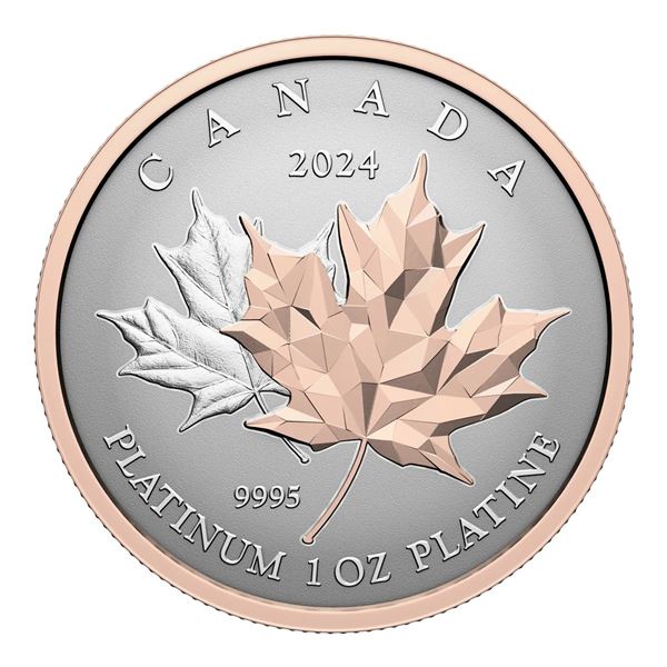2024 $300 Maple Leaf Forever - Pure Platinum Coin.  Tax Exempt.