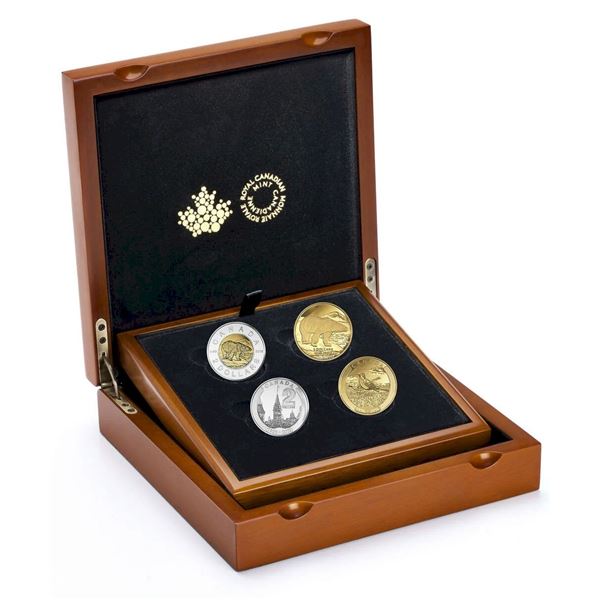 2016 $2 20 Years in the Minting - 4-Coin Pure Gold and Platinum Set.  Tax Exempt.