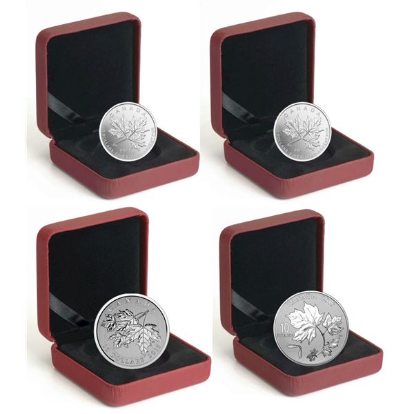 2011(2) $10 Maple Leaf Forever - Pure Silver Coin, 2015 $10 Maple Leaf - Pure Silver Coin, 2016 $10 
