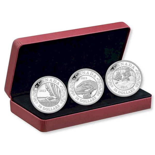 2013 $20 3-Coin Set: Birth of the Royal Infant - Pure Silver Coin.  Tax Exempt.