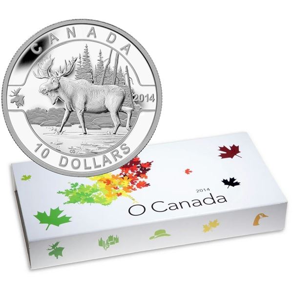 2014 $10 O Canada Series - Pure Silver 10-Coin Set.  Includes 2 x COA's.  Tax Exempt.
