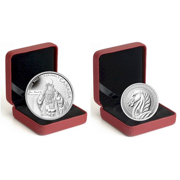 2014 $10 Pope John Paul II - Pure Silver Coin, 2014 $10 Year of the Horse - Pure Silver Coin.  Lot o