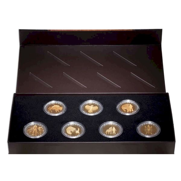 2014 $20 The Seven Sacred Teachings - Pure Silver 7-Coin Set with Display Case.  Only 1 COA in box. 
