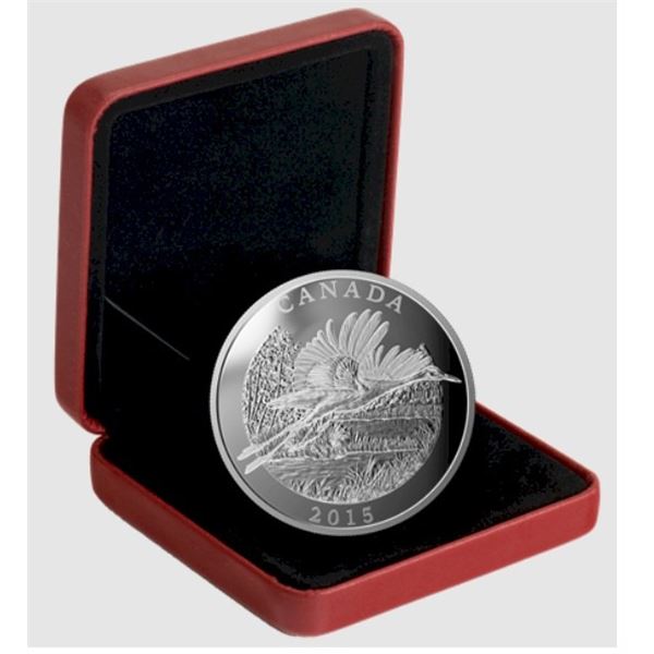 2015 $125 The Whooping Crane, Pure Silver.   No outter box.  Tax Exempt.