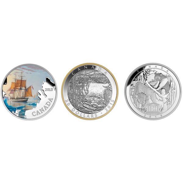 2015 $20 Lost Ships in Canadian Waters: Franklin's Lost Expedition, Tom Thomson: Spring Ice (1916) &