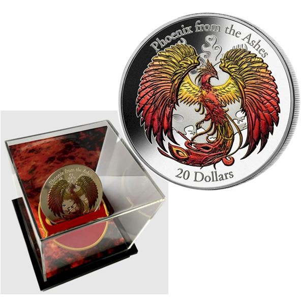 2015 $20 Phoenix Rising from the Ashes - Pure Silver Coin.   Tax Exempt.