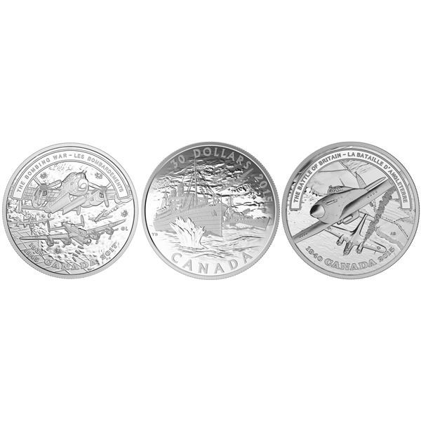 2015 $20 Second World War Battle Front Series;  2015 The Battle of Britain, The Bombing War &The Bat