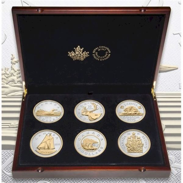 2015 Big Coins - 6 Coin Pure Silver Set.  Tax Exempt.