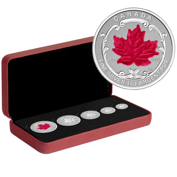2015 The Maple Leaf - Pure Silver Fractional Set.  Tax Exempt.
