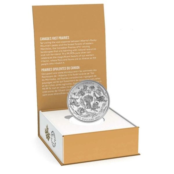 2016 $200 for $200 Vast Prairies - Pure Silver Coin.  Tax Exempt.