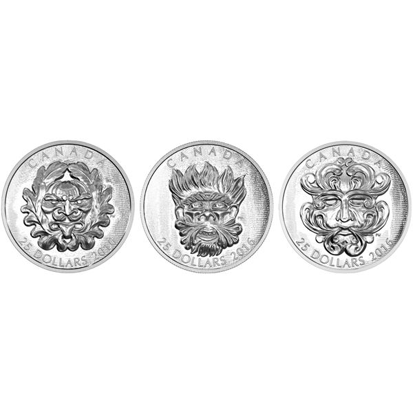 2016 $25 Sculptural Art of Parliament: Grotesque Horned Green Man, Grotesque Wild Green Man & Grotes
